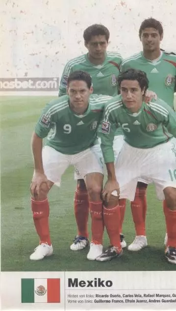постер А4 футбол зб. Мексика 2010 Кікер / Mexico national football team poster