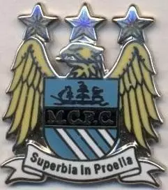 футбол.клуб Манчестер Сіті Англія ЕМАЛЬ випуклий/Manch.City England football pin