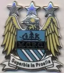 футбол.клуб Манчестер Сіті Англія ЕМАЛЬ випуклий/Manch.City England football pin
