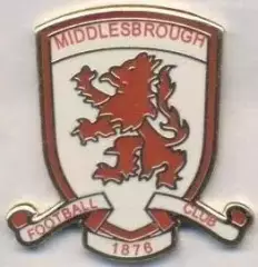 футбол.клуб Мідлсбро (Англія) ЕМАЛЬ /Middlesbrough FC,England football pin badge