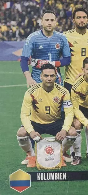 постер А4 футбол зб.Колумбія 2018 Кікер / Colombia national football team poster