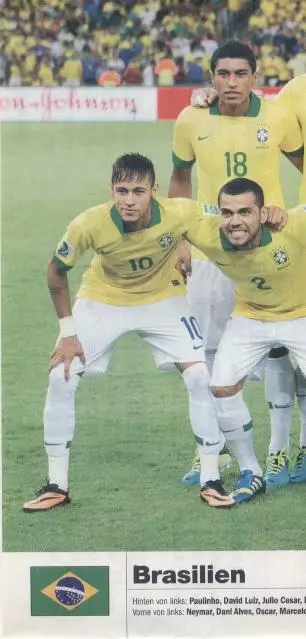 постер А4 футбол зб. Бразилія 2014 Кікер / Brazil national football team poster