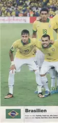 постер А4 футбол зб. Бразилія 2014 Кікер / Brazil national football team poster
