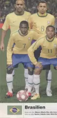 постер А4 футбол зб. Бразилія 2010 Кікер / Brazil national football team poster