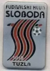 футбол.клуб Слобода Тузла (Боснія1 ЕМАЛЬ/Sloboda Tuzla,Bosnia football pin badge