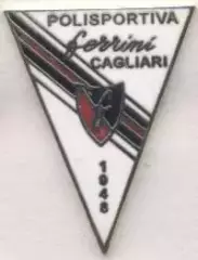 футбол.клуб Ф.Кальярі (Італія) офіц. ЕМАЛЬ / Ferrini Cagliari,Italy football pin