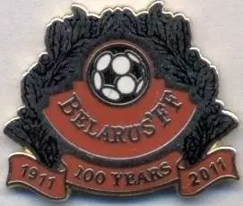 Білорусь, федерація футболу, ювілей 100, ЕМАЛЬ / Belarus football federation pin