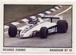 наклейка Формула-1 Р.Суніно (Аргентина) / R.Zunino, Argentina F-1 pilot sticker