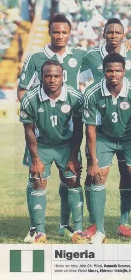 постер А4 футбол зб. Нігерія 2014 Кікер / Nigeria national football team poster