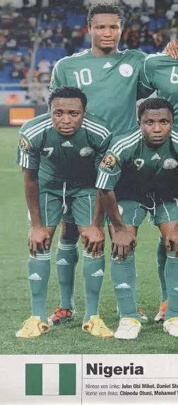 постер А4 футбол зб. Нігерія 2010 Кікер / Nigeria national football team poster