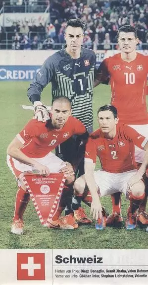 постер А4 футбол зб.Швейцарія 2014 Кікер /Switzerland natio.football team poster