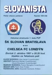 прог.Слован/Slovan Slovakia/Словач-Челсі/Chelsea FC Engl/Англ.1997 match program