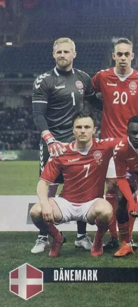 постер А4 футбол зб. Данія 2018 Кікер / Denmark national football team poster