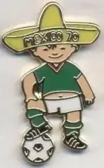 Чемпіонат Світу ЧС-1970 талісман ЕМАЛЬ / World cup 1970 Mexico mascot pin badge