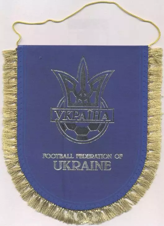 вимпел 19х17 федерація футболу Україна офіц./Ukraine football federation pennant