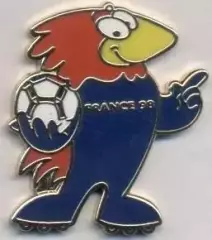 Чемпіонат Світу ЧС-1998 талісман ЕМАЛЬ / World cup 1998 France mascot pin badge