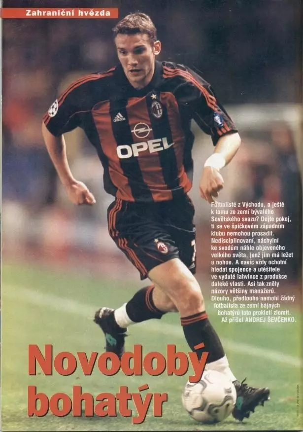 Чехія,Чемпіонат 2001-02 рівень2, спецвидання +Шевченко/Fotbal Czech league guide 1