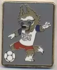 Чемпіонат Світу ЧС-2018 талісман 2 ЕМАЛЬ / World cup football mascot pin badge