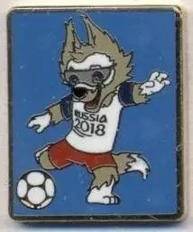 Чемпіонат Світу ЧС-2018 талісман 4 ЕМАЛЬ / World cup football mascot pin badge