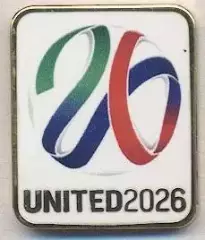 Чемпіонат Світу ЧС-2026 емблема 2 важмет /World cup 2026 football logo pin badge