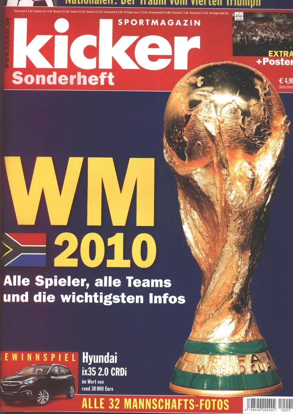 Футбол,Чемпт Світу ЧС-2010 спецвидання Кікер/Kicker Sonderheft WM 2010 World cup