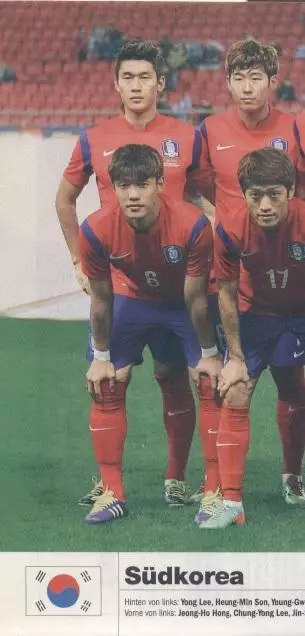 постер А4 футбол зб.Південна Корея 2014 Кікер / Korea natio.football team poster