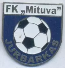 футбол.клуб Мітува (Литва) важмет /Mituva Jurbarkas,Lithuania football pin badge
