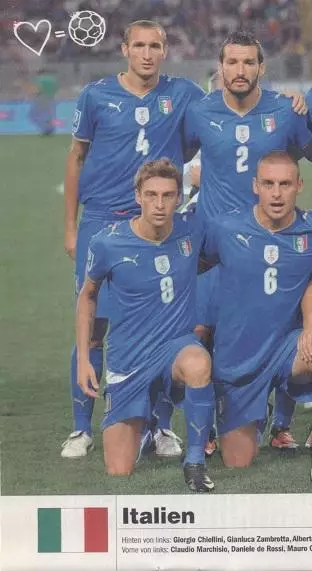 постер А4 футбол зб.Італія 2010 Кікер/Italy national football team Kicker poster