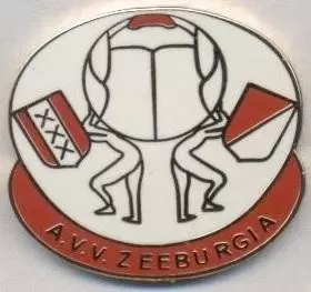 футбол.клуб Зеебургія (Нідерланди) ЕМАЛЬ /AVV Zeeburgia,Netherlands football pin