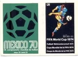 наклейка футбол Чемп-т Світу 1970+1974 Мекс.+Німеч./FIFA World Cup logo sticker