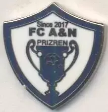 футбол.клуб А&Н Прізрен (Косово) ЕМАЛЬ /FC A&N Prizren,Kosovo football pin badge