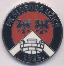 футбол.клуб Слобода Ужице (Сербія) ЕМАЛЬ/Sloboda Uzice,Serbia football pin badge