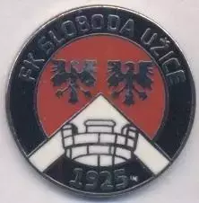 футбол.клуб Слобода Ужице (Сербія) ЕМАЛЬ/Sloboda Uzice,Serbia football pin badge