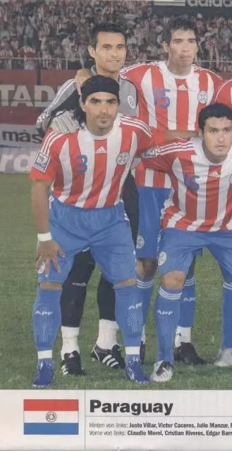 постер А4 футбол зб. Парагвай 2010 Кікер /Paraguay national football team poster
