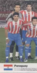 постер А4 футбол зб. Парагвай 2010 Кікер /Paraguay national football team poster