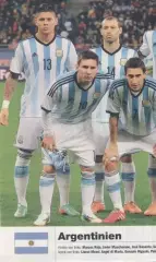 постер А4 футбол зб.Аргентина 2014 Кікер/Argentina national football team poster