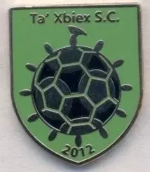 футбол.клуб Та'Шбіш (Мальта) ЕМАЛЬ / Ta'Xbiex SC,Malta football enamel pin badge