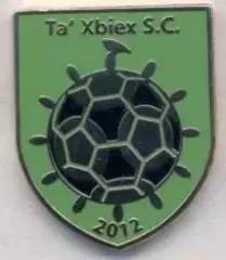 футбол.клуб Та'Шбіш (Мальта) ЕМАЛЬ / Ta'Xbiex SC,Malta football enamel pin badge