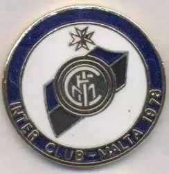 футбол.фан-клуб Інтер (Італія-Мальта) ЕМАЛЬ / FC Inter-Malta football fans pin
