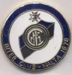 футбол.фан-клуб Інтер (Італія-Мальта) ЕМАЛЬ / FC Inter-Malta football fans pin