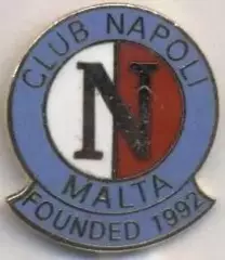 футбол.фан-клуб Наполі (Італія-Мальта) ЕМАЛЬ /SSC Napoli-Malta football fans pin