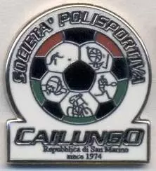 футбол.клуб Кайлунго Сан-Марино2 ЕМАЛЬ/SP Cailungo,San Marino football pin badge