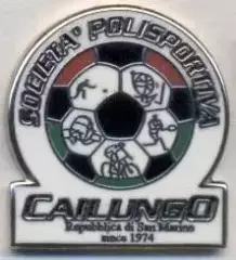 футбол.клуб Кайлунго Сан-Марино2 ЕМАЛЬ/SP Cailungo,San Marino football pin badge