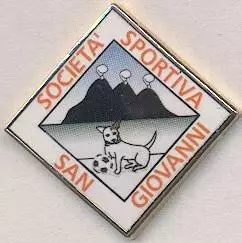 футбол.клуб Сан-Джованні (Сан-Марино2 ЕМАЛЬ/San Giovanni,San Marino football pin