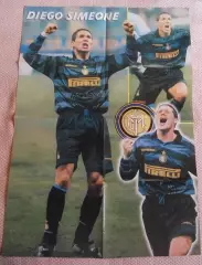 постер А1 футбол Сімеоне/Казірагі /Simeone Argent/Casiraghi Ital.football poster