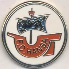 футбол.клуб Ганза Росток (Німеччина) ЕМАЛЬ/FC Hansa Rostock,Germany football pin
