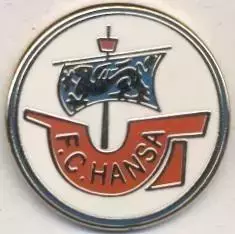 футбол.клуб Ганза Росток (Німеччина) ЕМАЛЬ/FC Hansa Rostock,Germany football pin