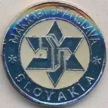 футбол.клуб Маккабі (Словач.) важмет /Makkabi Bratislava,Slovakia football badge