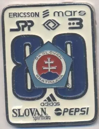 футбол.клуб Слован Брат.(Словач.)8 важмет /Slovan Bratislava,Slovak football pin