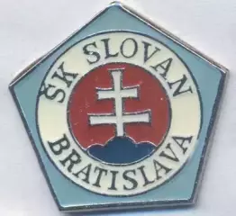 футбол.клуб Слован Б(Словач.важмет більший/Slovan Bratislava,Slovak football pin